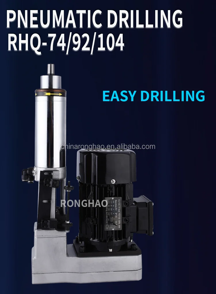New 2.2KW 100/150mm Stroke Table Pneumatic Drilling Power Head With Gear & PLC JT6/ER40 Spindle Taper For Hardware Manufacturing