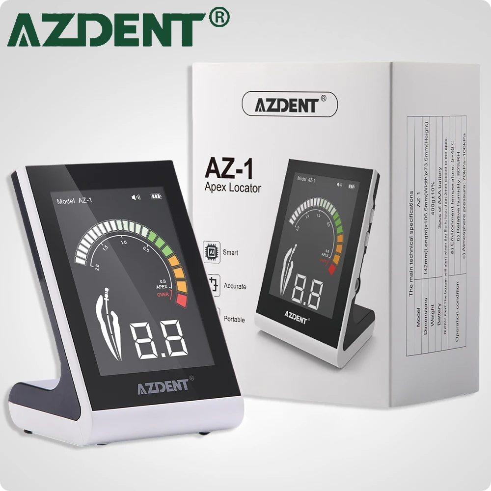 AZDENT Dental Endo Apex localizador conducto radicular ubicación ápice medición del conducto radicular equipo de medición nueva pantalla a Color dentistas