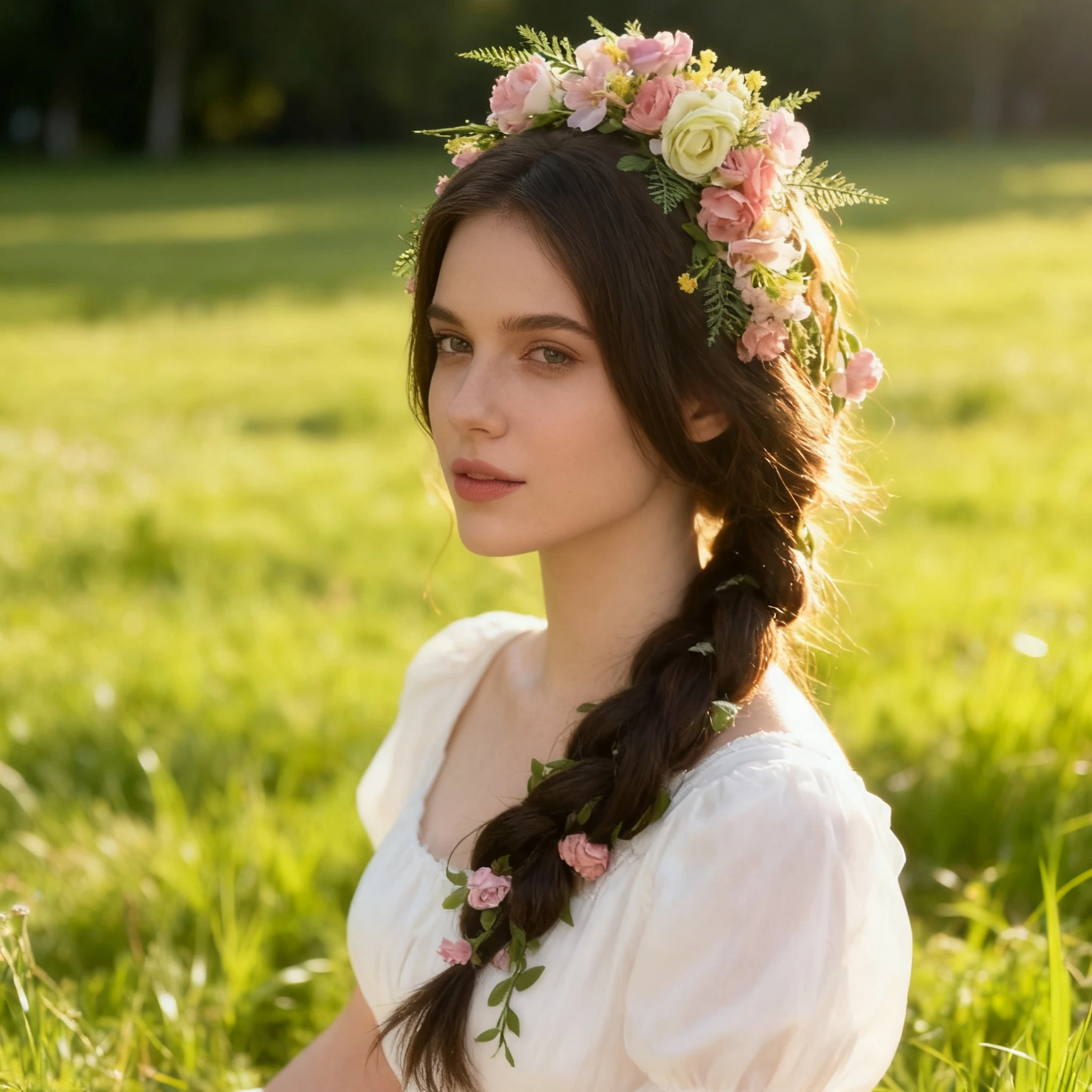 

1pc Women Flower Vines Headband Bride Wedding Hair Accessories Girl Hair Hoop Headdress Bohemian Floral Wreath Rattan Hairband