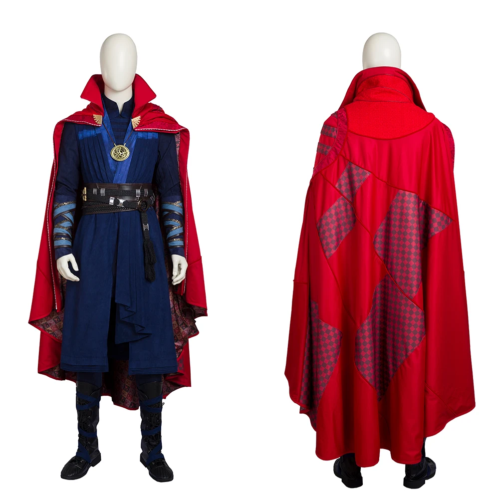 Dr.Vincent Cosplay Costume Stephen Strange Role Play Suit With Cape Boots Belt Men Outfit for Halloween Carnival Party Unifrom