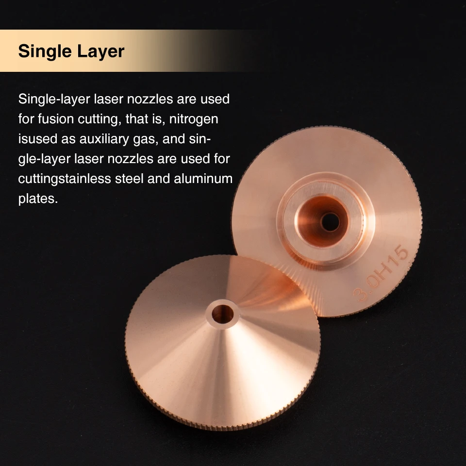 Raytools Laser Nozzles Fiber Cutting Machine Single Double Layer D28/D32mm for Raytools Precitec WSX Boci Bodor HANS Laser Head