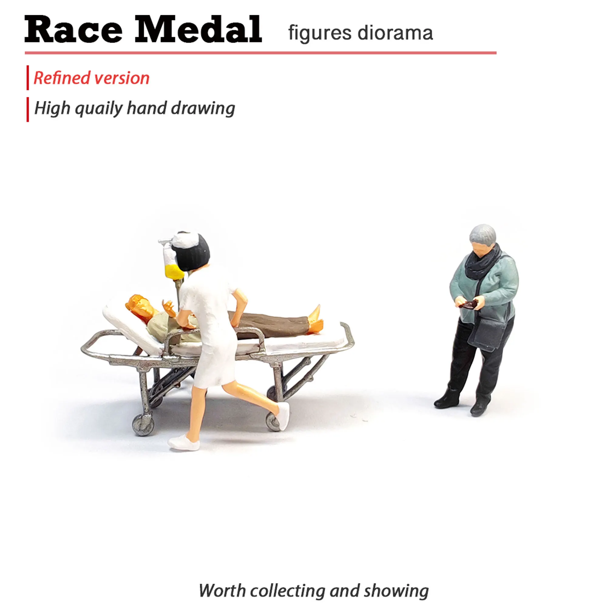 Rm1.64 миниатюрная кукла для женщин, медсестер, экстренная комната, внутривенная капельная модель 120, стол для экстренных ситуаций с песочным напылением, руководство