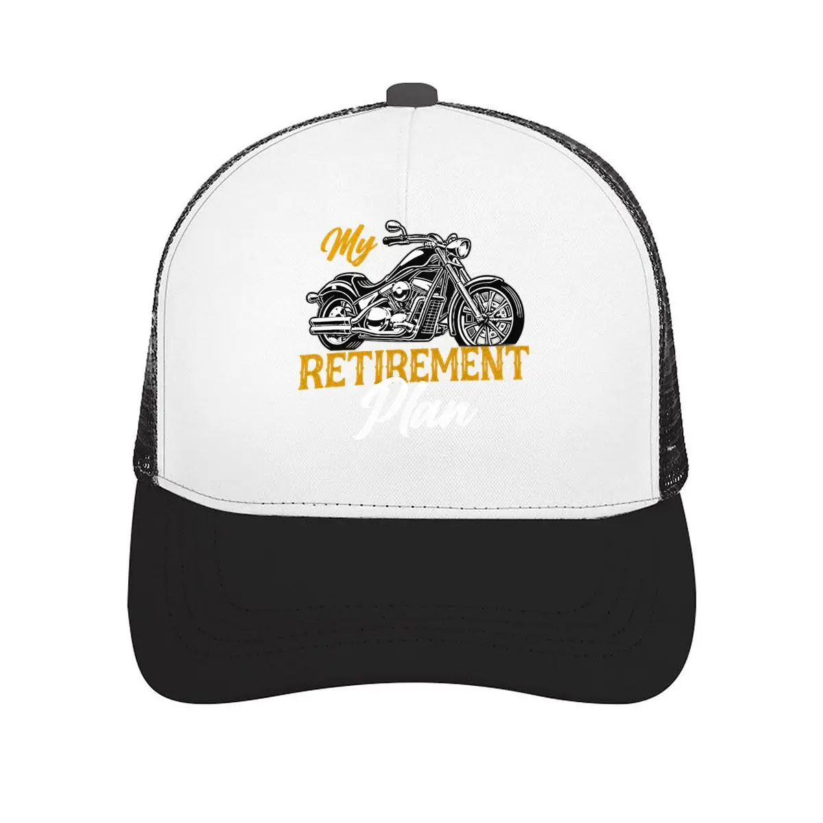 My Retirement Plan Motorcycle Retro Biker Design Mesh Baseball Cap Casual Hat For Womens Unisex Female