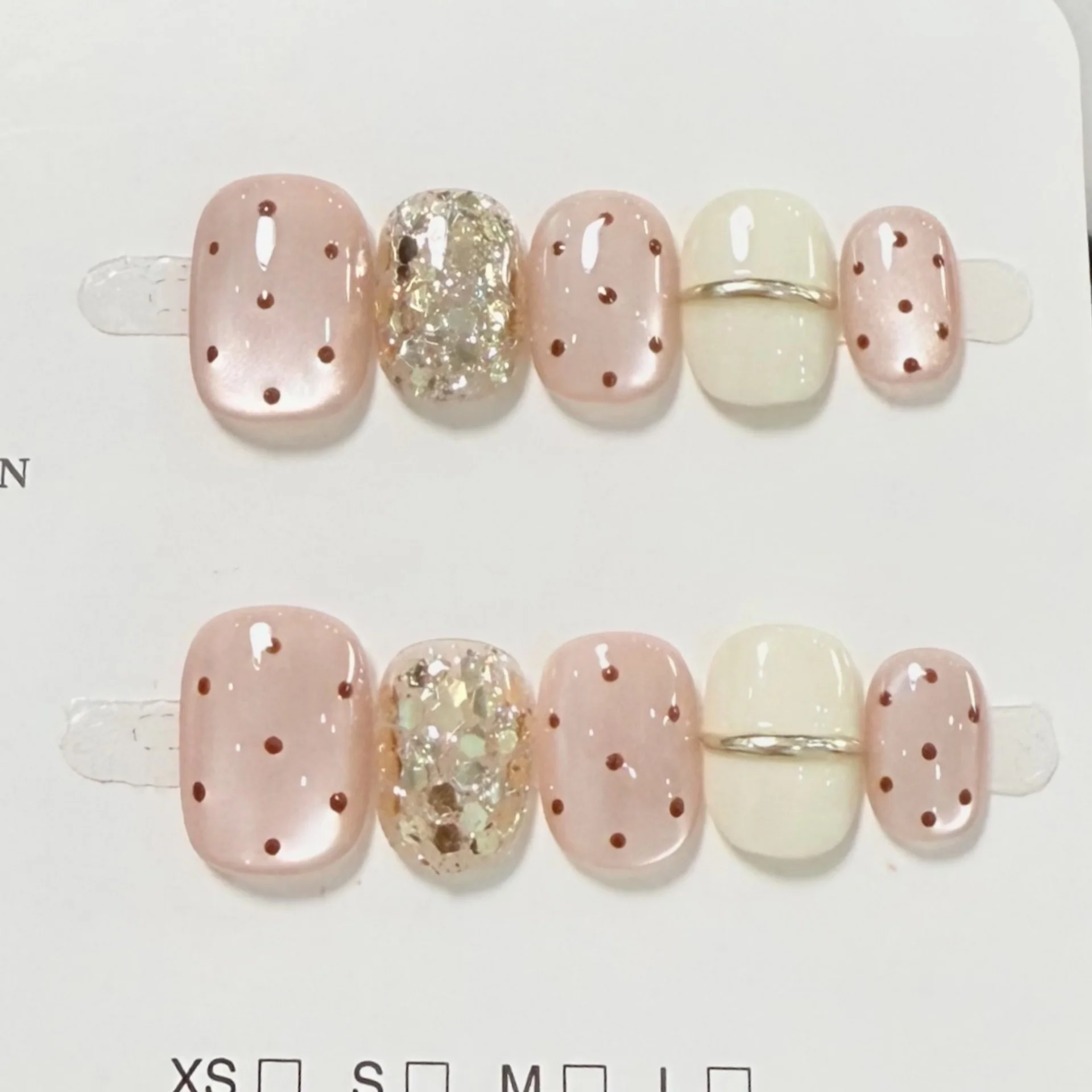 10pcs Cat's Eye Aurora Press on Nails Art Rhinestone Colorful Full Cover False Nails Tips Short Square Round Star Moon Fake Nail