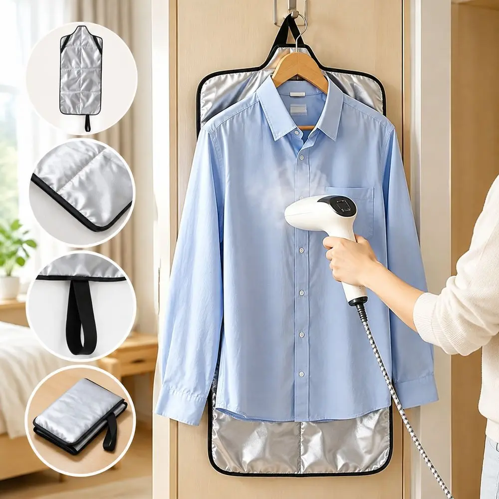 New Double Sided Ironing Pad Foldable Hanging Ironing Mat Portable Lightweight Clothes Wrinkle Remover for Clothes