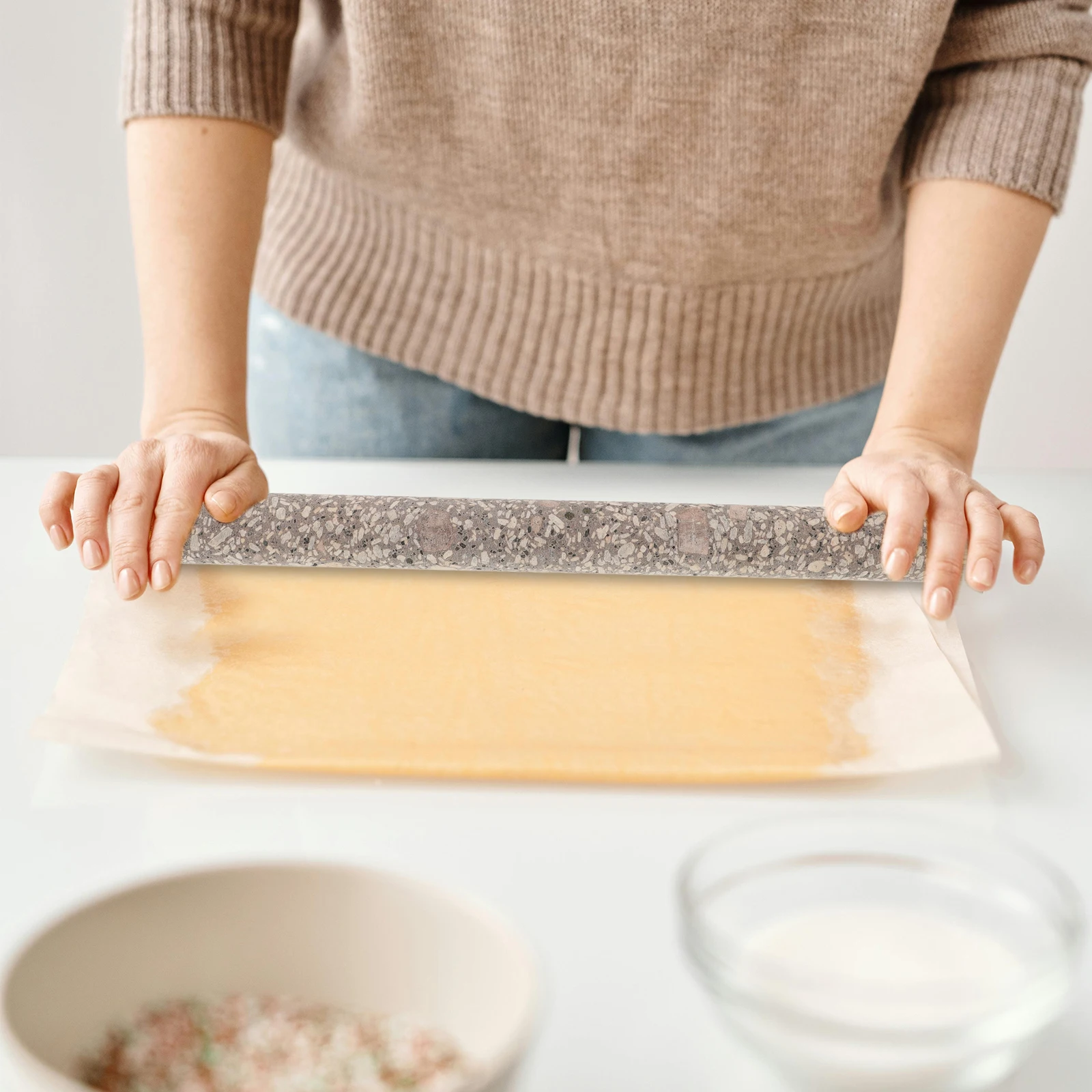 

Maifanshi Rolling Pin Kitchen Roller Chinese Natural Household Dumpling Medical Stone Granite Baking