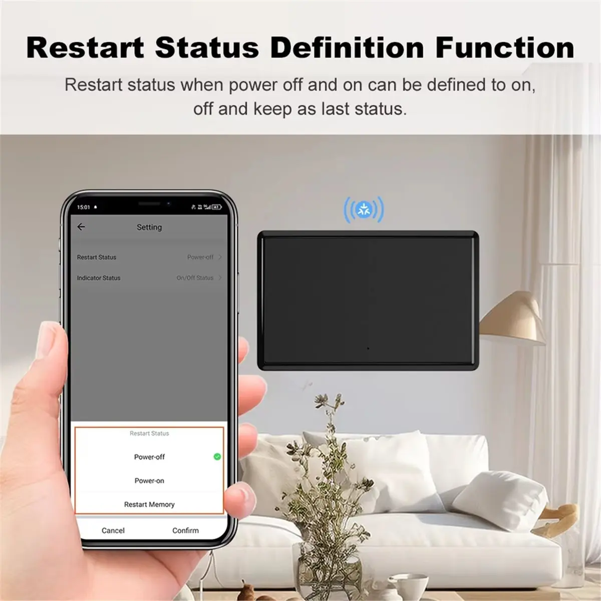 Matter WiFi Tuya Smart Push Button Switch 1-2 Gang for Control Work and Home A
