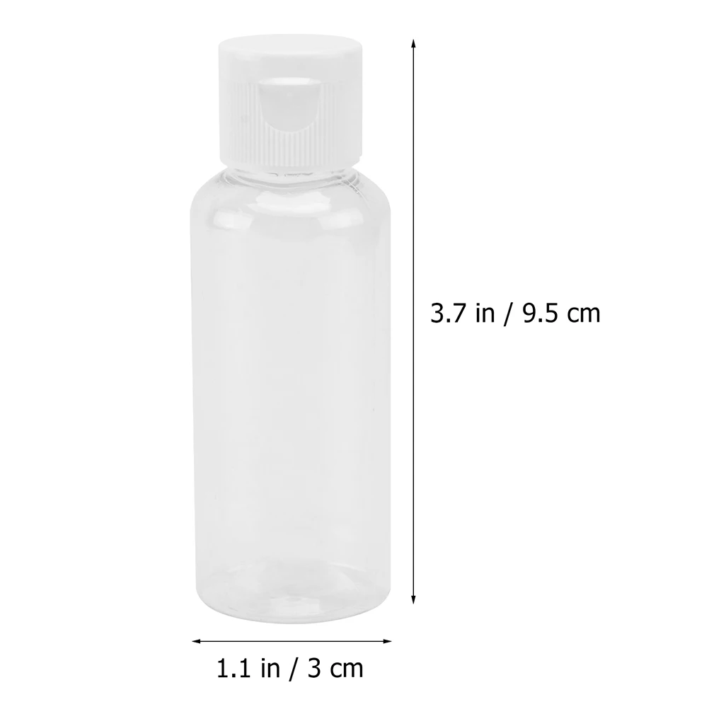 

25pcs Travel Bottles Empty Soap Shampoo Container Mini Dispenser Refillable Plastic Portable Lotion Cosmetics Sub Bottle White