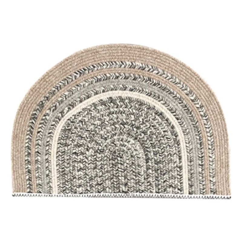 

Door mats, hand-woven carpets, living room table, bathroom, photographer household semi-circular floor mats