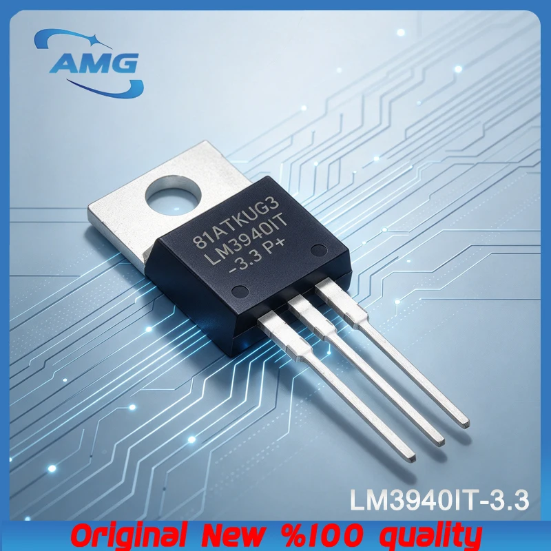 10PCS LM3940IT-3.3 through-plug TO-220-3 1A/3.3V LDO low dropout linear regulator