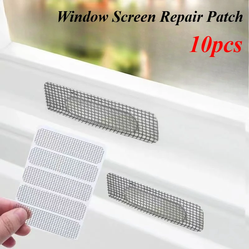 

10pcs Window Screen Repair Patch Strong Self-adhesive Disposable Filter Screen Window Repair Mosquito Proof Window Stickers