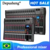 Audio Mixer 6/8/12 Channels Professional DJ Mixer LR Microphone/Line Input, AUX, FX Processor MP3, Headphones, +48V Phantom