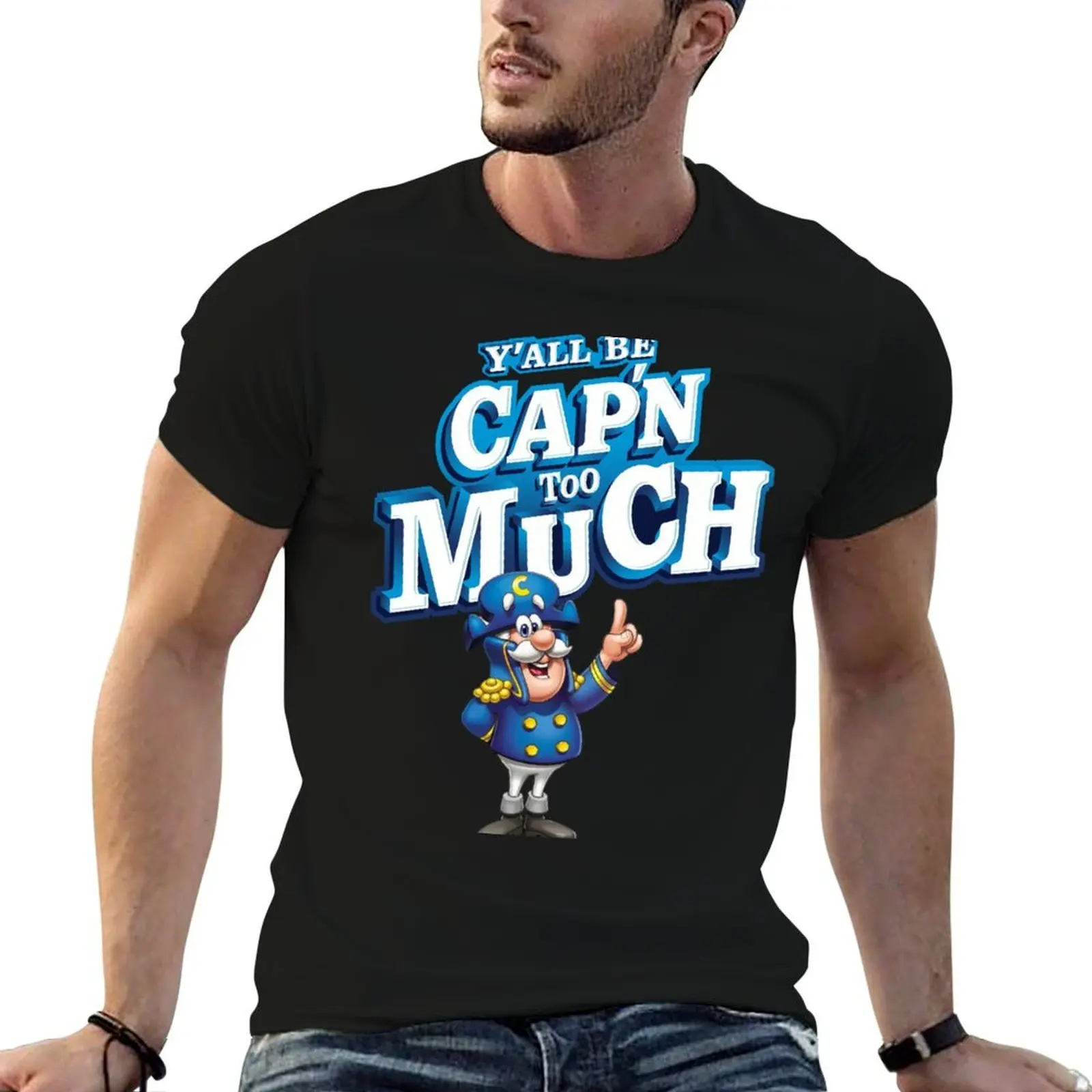 

yall be capn too much T-Shirt t shirts for man graphic vintage man t shirt luxury T-Shirt