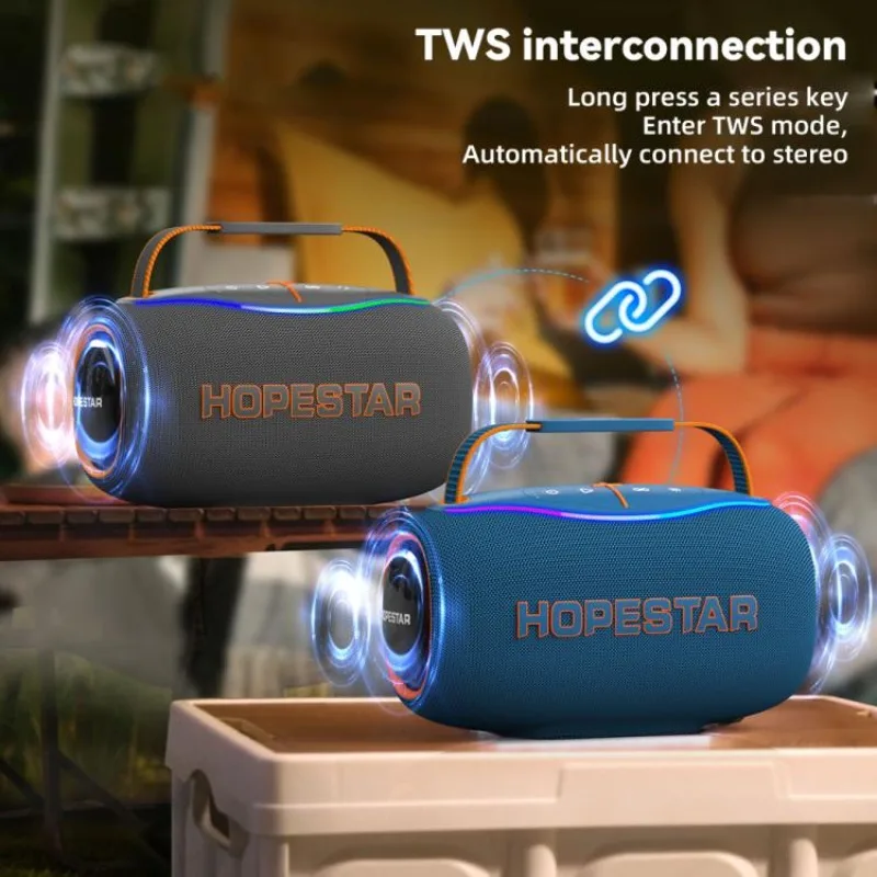 مكبر صوت احترافي للحفلات الخارجية مضخم صوت ستيريو لاسلكي H80 عالي الجودة محمول سوبر باس Boombox مع مدخل بطاقة TF AUX