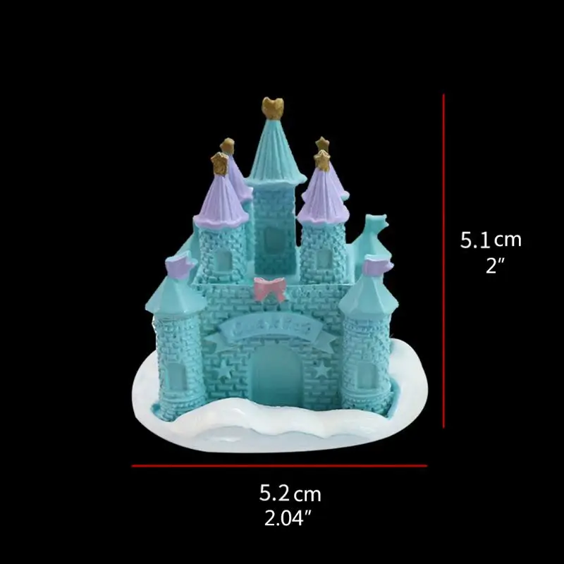 E15E 3D Mini Castillo vela moldes silicona DIY Moldes resina epoxi molde adorno herramienta fabricación