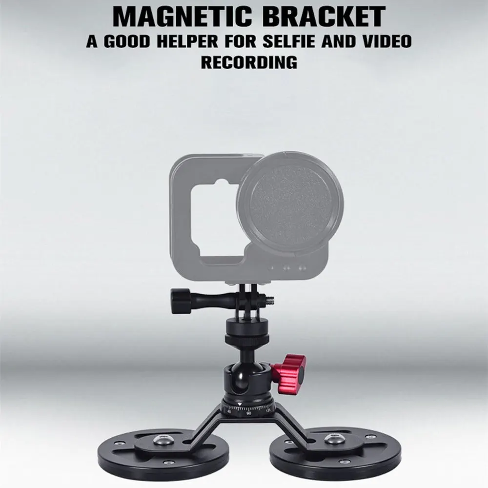 Uniwersalna metalowa kamera magnetyczna przyssawka w 360 głowica kulowa do Insta360 Gopro przyssawki uchwyt samochodowy do montażu na szybie akcesoria