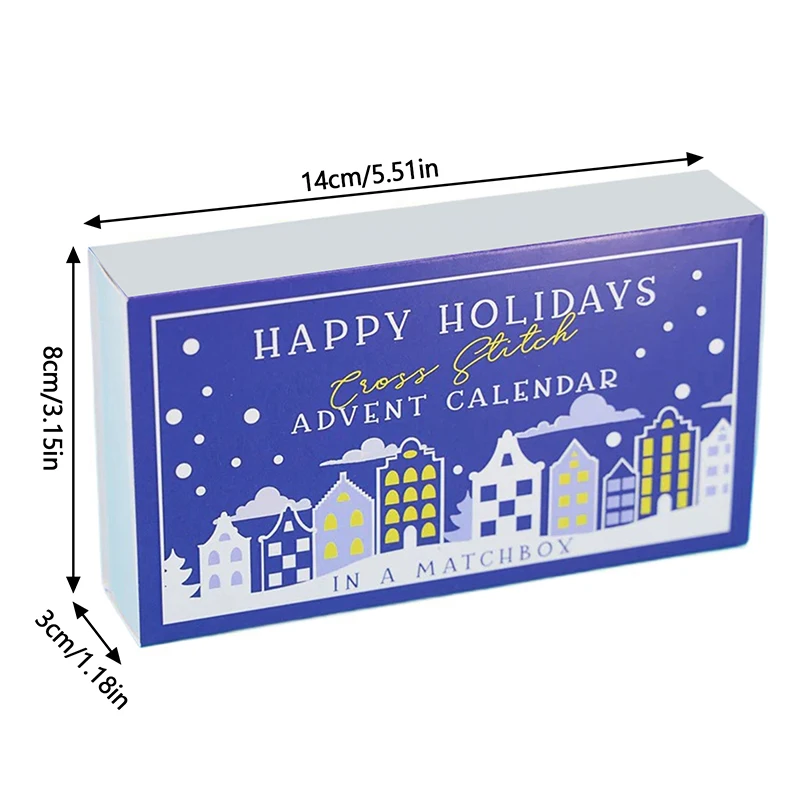 Christmas Cross Stitch Advent Calendar, Christmas Countdown Embroidery Kit, Cross Stitch Pattern For Holiday Advent Celebration