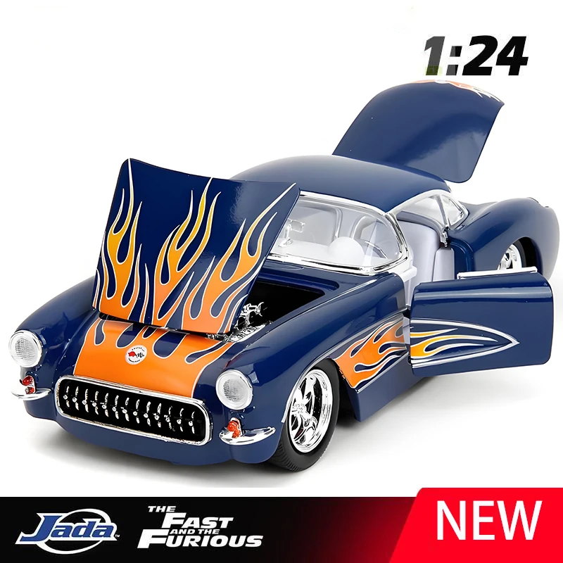 

JADA 1:24 Corvette 1957 Alloy Car Diecasts & Toy Vehicles Car Model Miniature Scale Model Car For Children