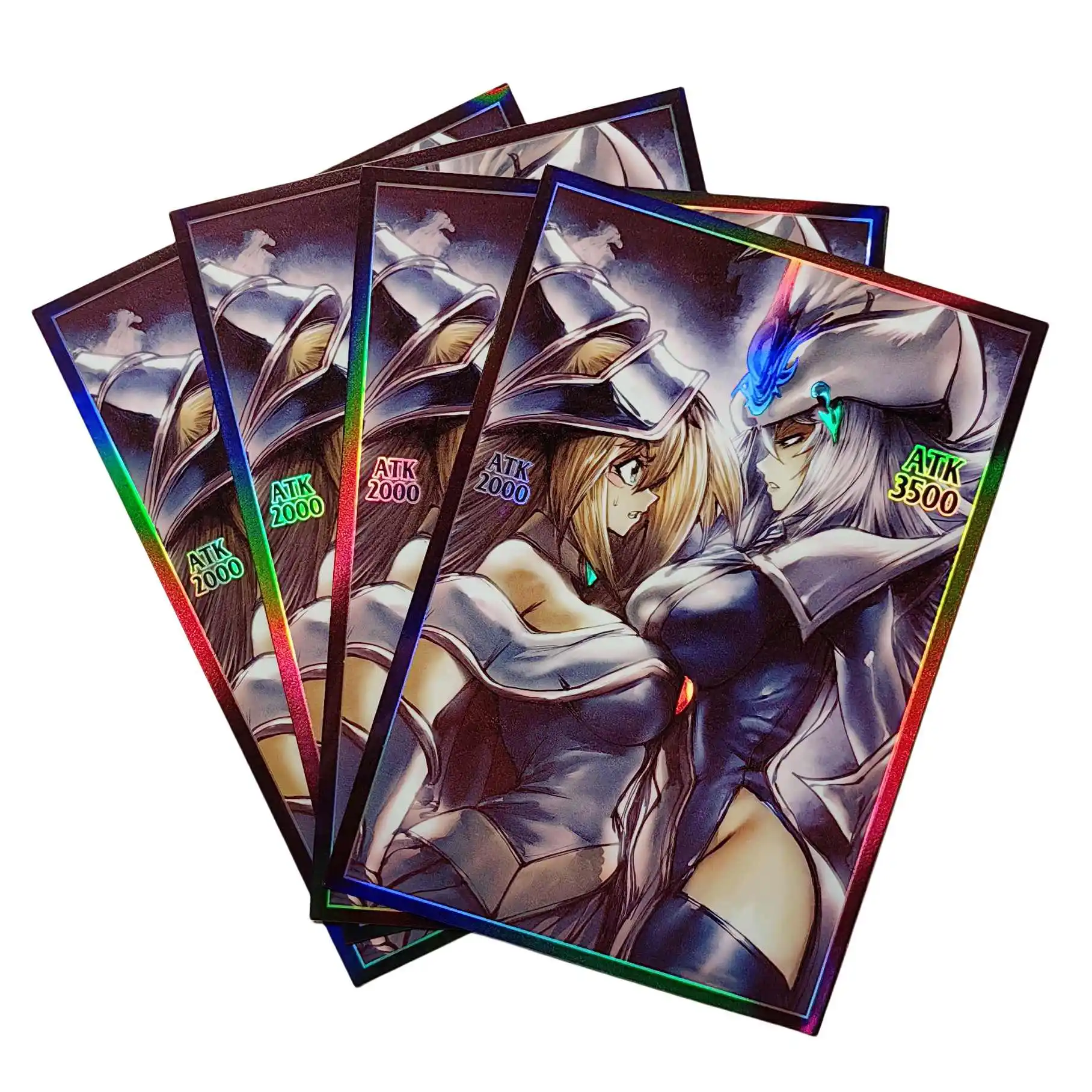 63x90 مللي متر 50 قطعة حافظة بطاقات ثلاثية الأبعاد YGO حافظة بطاقات التوضيح أنيمي حامي غطاء بطاقة لألعاب المجلس بطاقات التداول