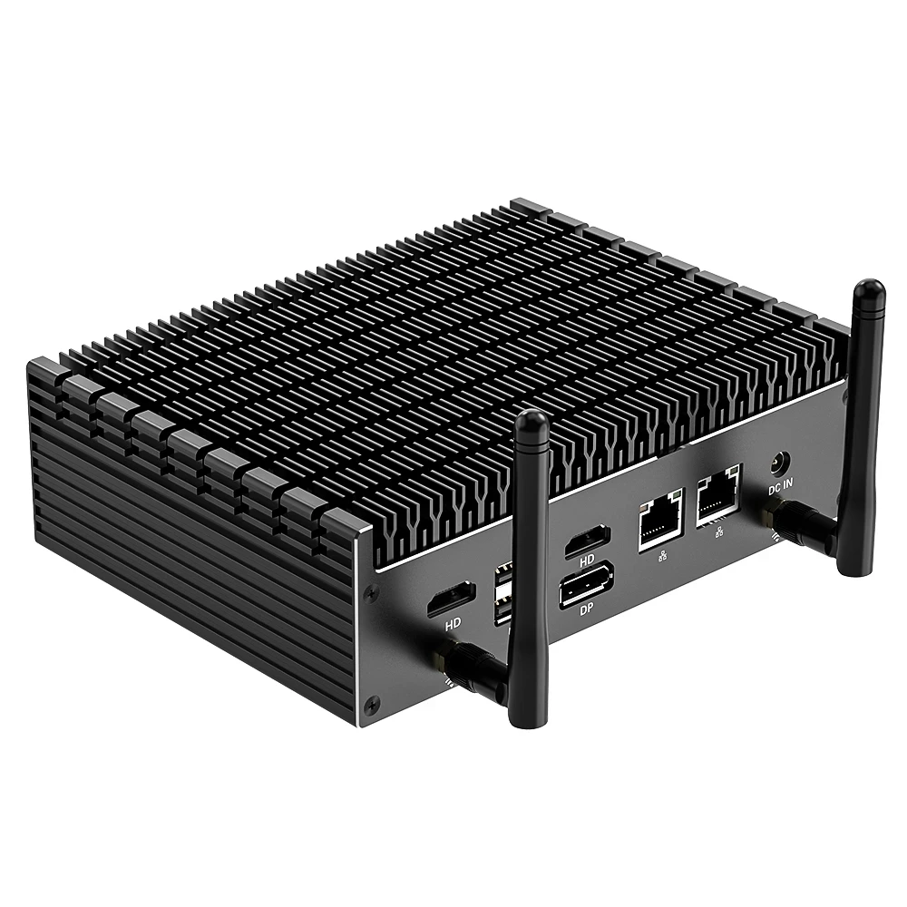 Imagem -03 - Topton-mini Computador Fanless Intel i7 1355u i5 1335u Windows 11 Pcie4.0 Dual 2.5g Lan Tunderbolt Gaming Mini pc Wifi6 13th Gen