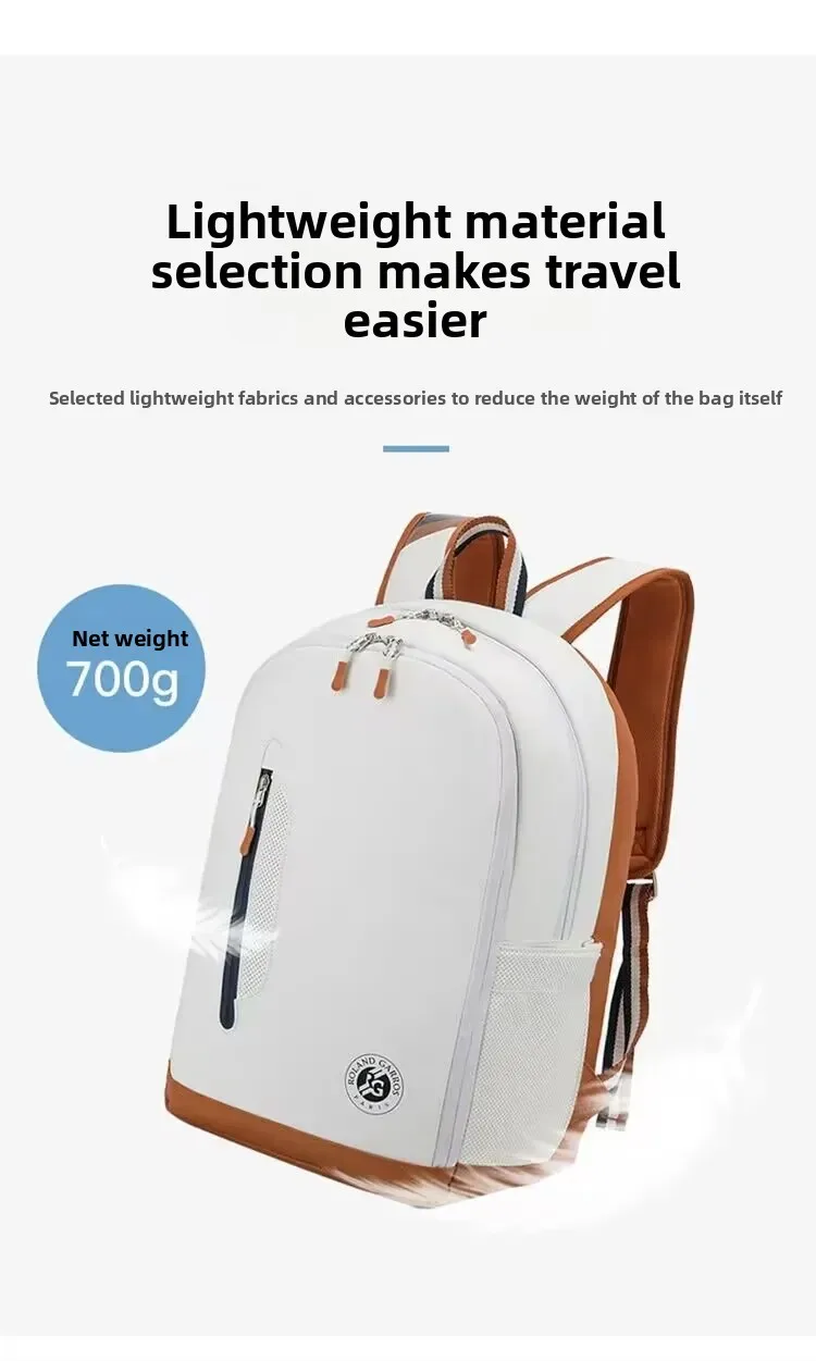 2026 New W Tennis Racquet Backpack French Open Joint Large Capacity Backpack Outdoor Sports Compartment Badminton Bag