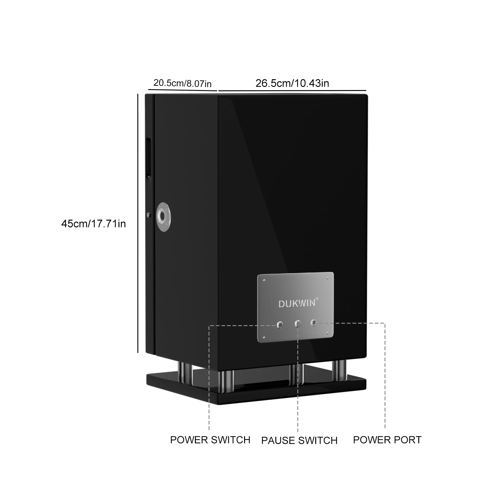 فتح صندوق ملفاف الساعة الأوتوماتيكي ببصمة الإصبع مع شاشة LCD تعمل باللمس وجهاز تحكم عن بعد وإضاءة LED للتخزين لمدة 6 ساعات