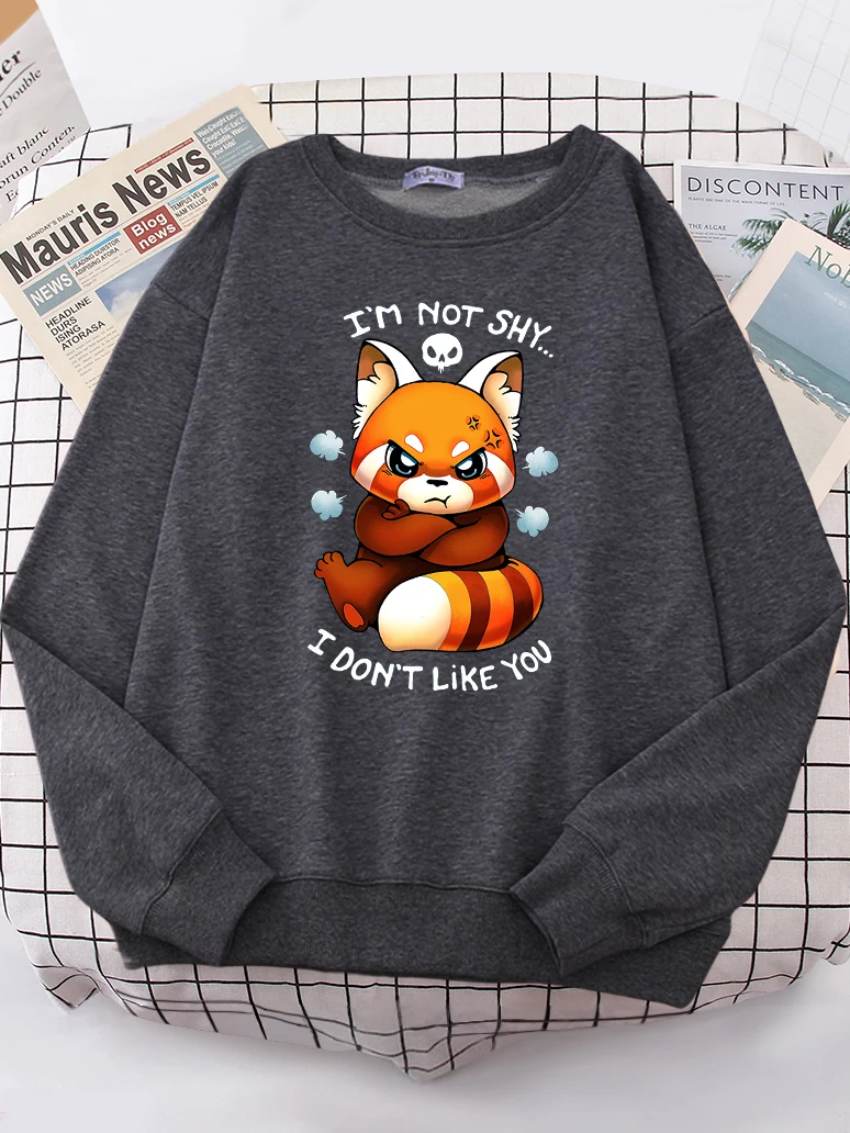 Adorable Angry Fox Cartoons Hoody Female Fashion Crewneck Sweatshirt vintage Oversize Hoody Loose Casual Sportswears Women