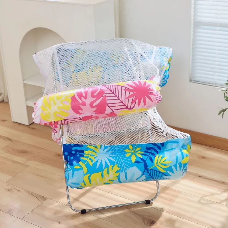 2-أنبوب شبكة لعبة قابلة للنفخ صالة السباحة كرسي ورقة طباعة نفخ مقعد عائم الصيف بركة لعبة المياه العذبة للأطفال البالغين