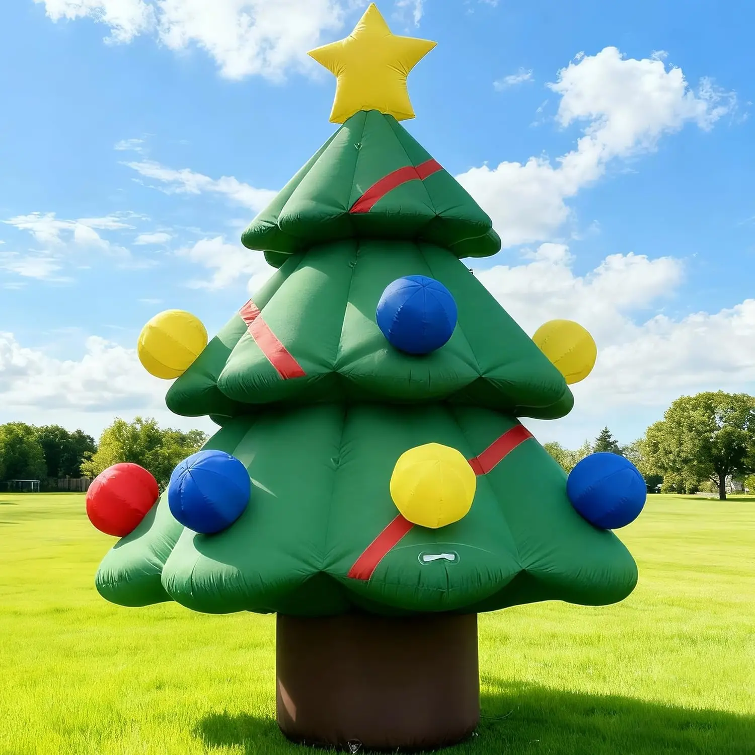 Giant 20Ft Inflatable Christmas Tree Holiday Outdoor Yard Lawn Decoration with Powerful Blower for Christmas Party