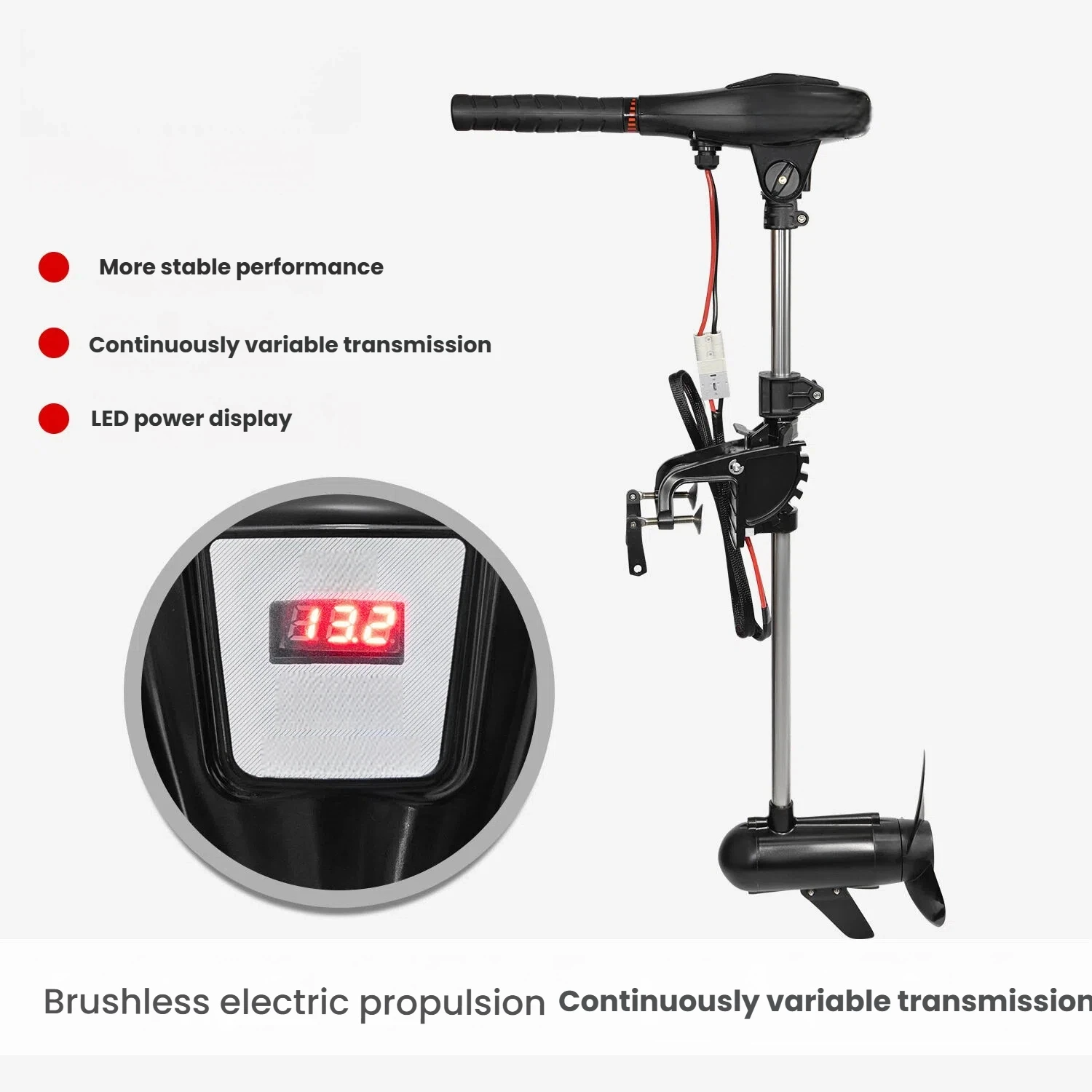 Brushless Electric Thruster Fishing Boat Outboard Motor Continuously Variable Speed Outboard Motor Spiral Power