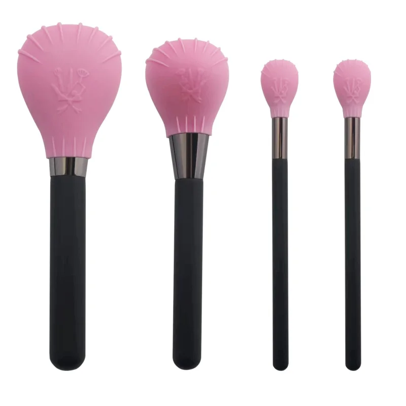 4Pcs Silicone Makeup Brush Covers Brush Bubbles for Protecting Bristles From Getting Crushed and Keeping Cosmetic Bag Clean