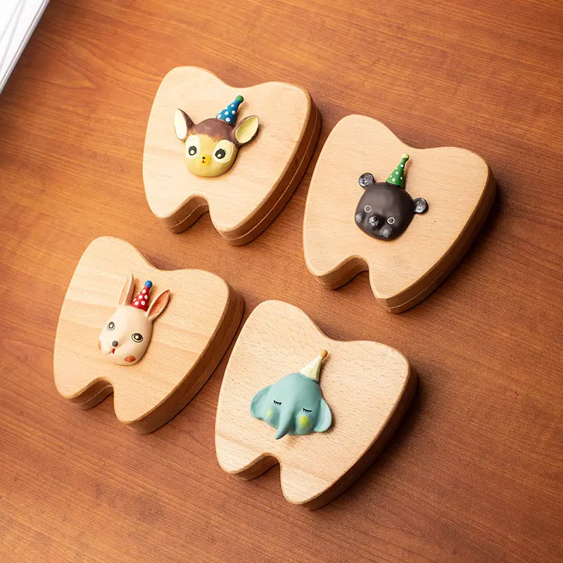 Teeth Shape Baby Teeth Memorial Box Children Teeth Storage Box Baby Teeth Replacement Hair Collection Teeth Storage Box ZE448