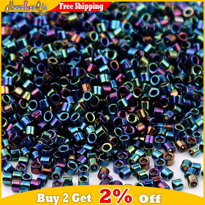 1000pcs 1.6mm Japan Original Frosted Metallic Glass Beads 11/0 Spacer Loose Seedbeads for Jewelry Making DIY Sewing Accessories