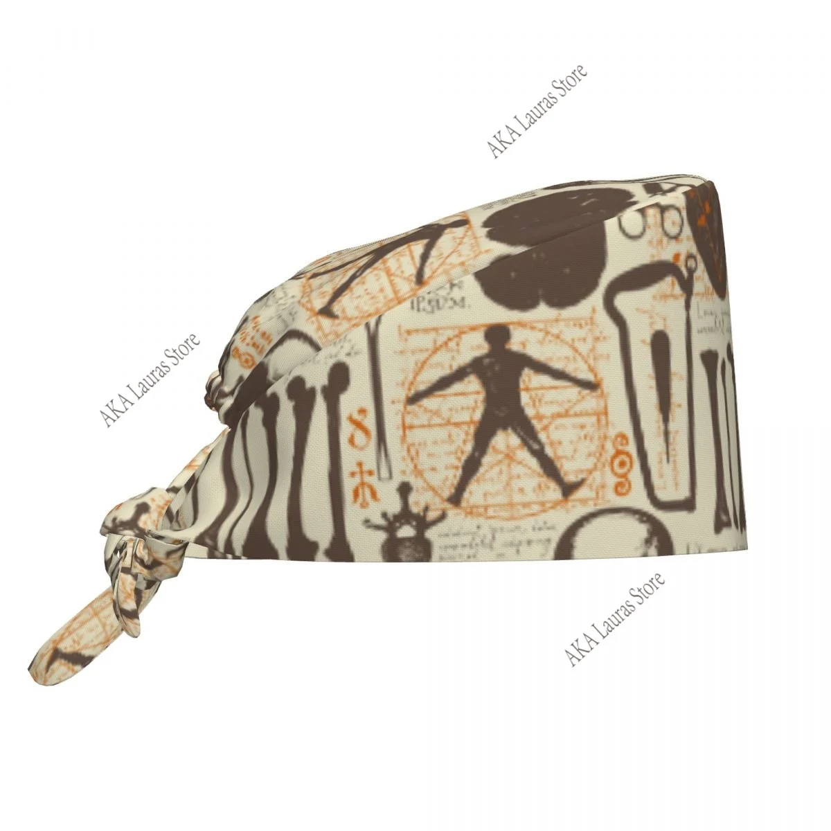 

Skull Hats Scrub Hat Funny Salon Working Cap Laboratory Pet Shop Nursing Scrub Cap Anaesthesia Scrub Cap