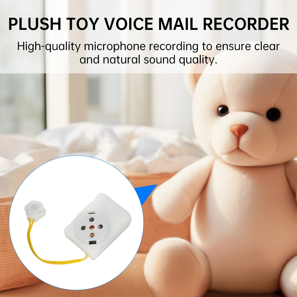 Plush Toy Voice Message Recorder 40s/60s/5minute Sound Recording Module Dual Button Recorder One Record One Play