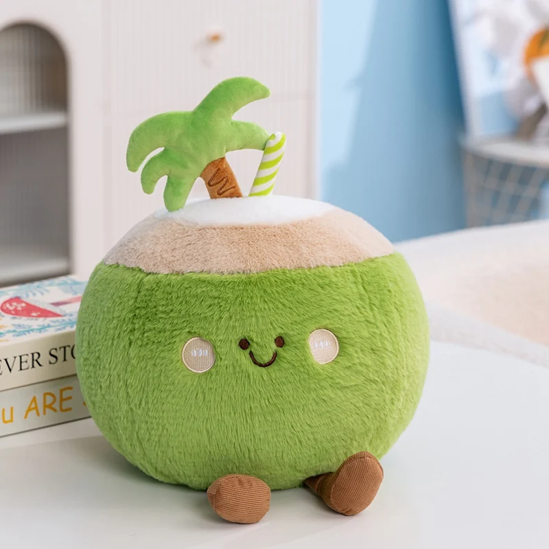 New Cartoon Apple Coconut Fruit Pillow Cute Strawberry Orange Plush Toy Soft Stuffed Watermelon Pineapple Doll Christmas Gifts