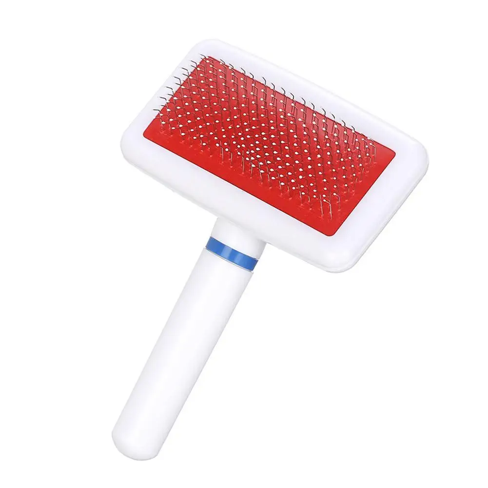 Dog Brush Stainless Steel Dogs Combs Massage Dog Grooming Cleaning Brush Remover Hair Comb Brush Soft Tools Pet Han V5u4