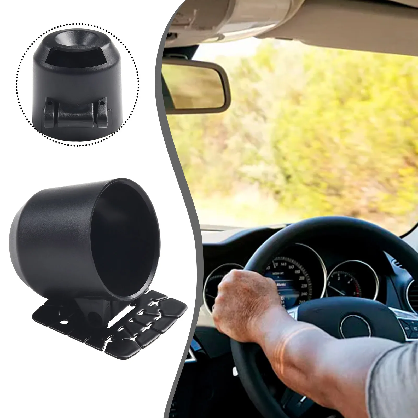 Car Single Gauge Holder For Universl Car / Truck / Van Adjusted Angle 45mm Depth 52mm Gauge Cup Car Mount Holder