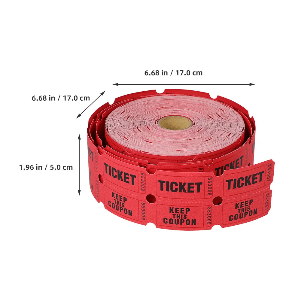 1 Roll Raffle Tickets Paper Universal Ticket Labels Event Ticket Rolls for Carnivals Parties Schools Raffle Tickets Roll view 2