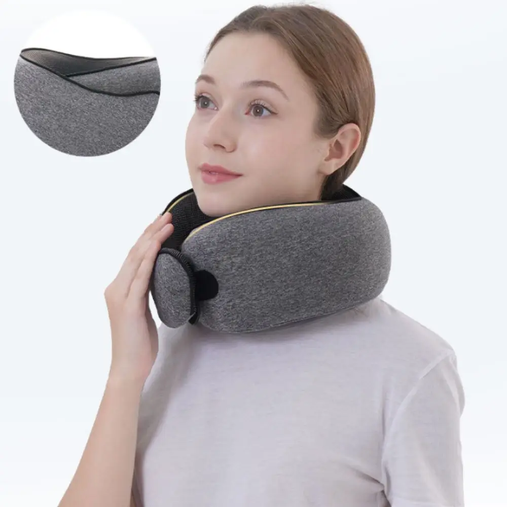 

Adjustable Travel Neck Pillow Cotton with Storage Bag Sleep Camping Pillow Ergonomic Soft U-shaped Pillow School/Office