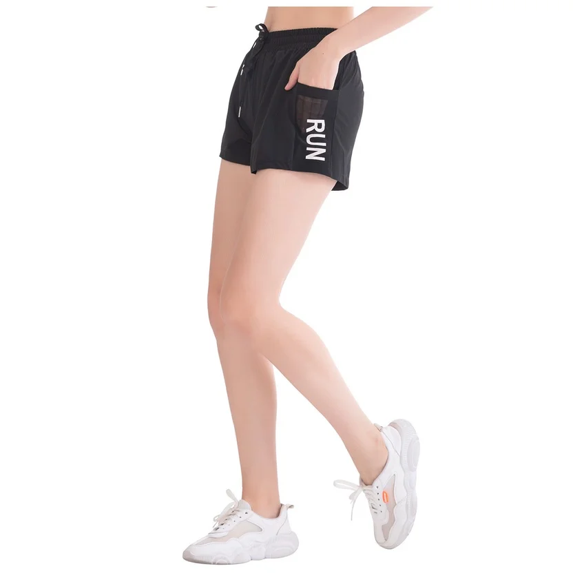 Sports Shorts Women\'s Loose RUNning Fitness Anti-running Fast Drying High Waist Leisure Yoga Shorts Run