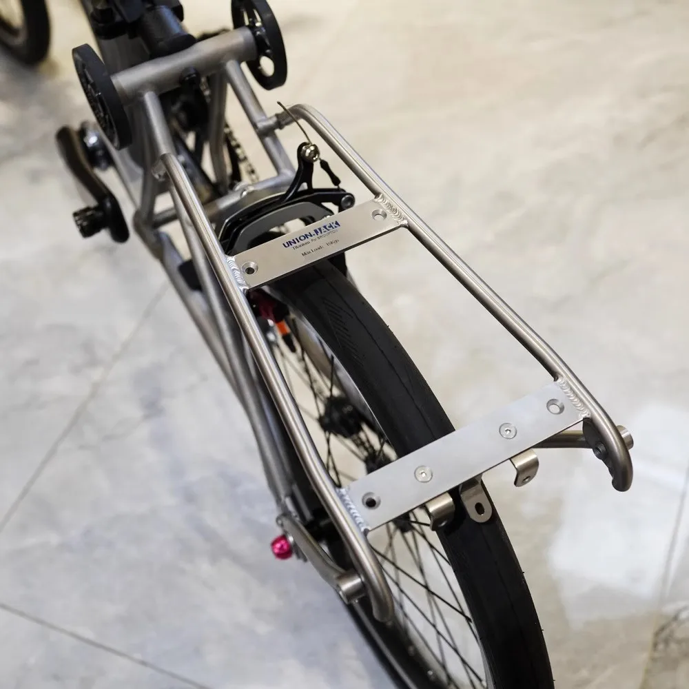 

Складная титановая стойка для велосипеда Pline Tline для титанового багажника Brompton, совместимая с Cline 12 скоростей