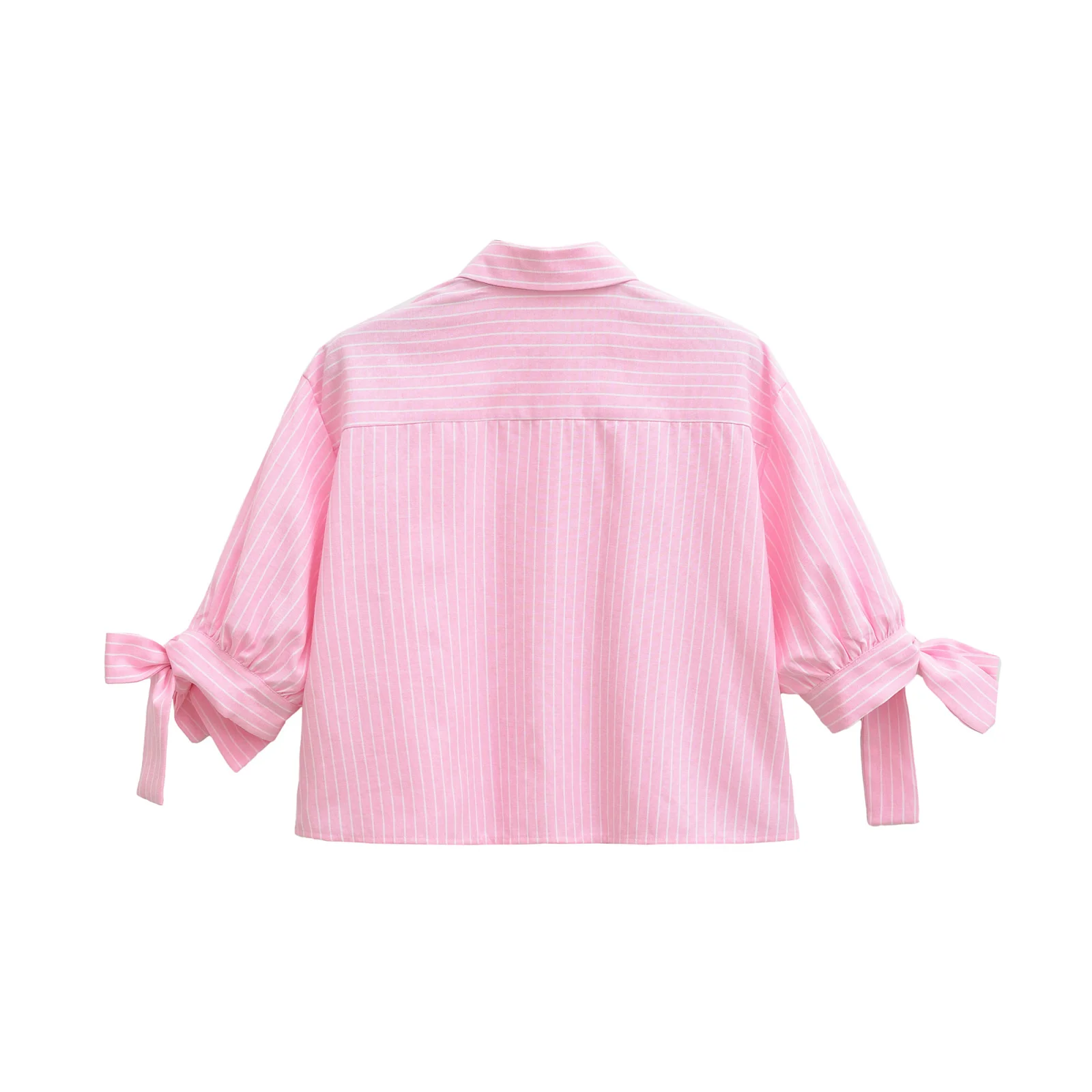 Faionable décontracté rayé irt avec nœud décor JNLEAOG vêtements pour femmes automne nouveau Sle polyvalent Polyester irt