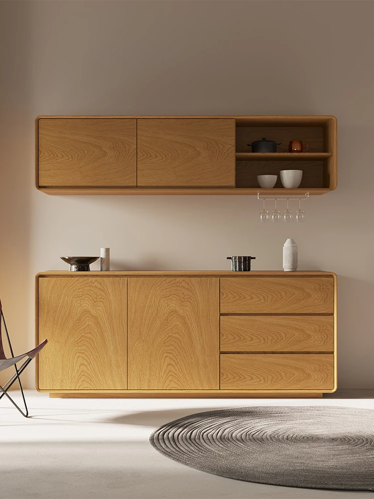 ！@Northern Europe Solid Wood Sideboard for Home Furniture Multi-functional Simple Modern Storage Cabinet for Living Room