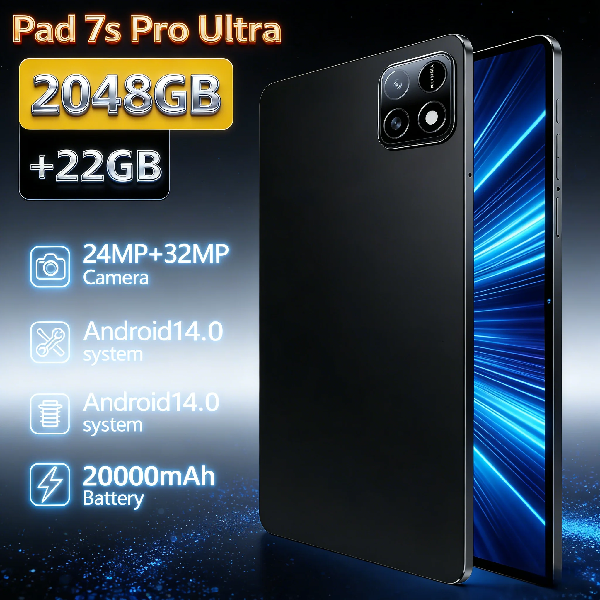 �y�Z�[�����z2026�N�V�^�I���W�i��Pad 7 Pro�^�u���b�gPC Snapdragon 8gen3 HD 4K Android 14 22GB+2TB 20000mAh 5G �f���A��SIM WiFi GPS 11�C���`�^�u���b�g