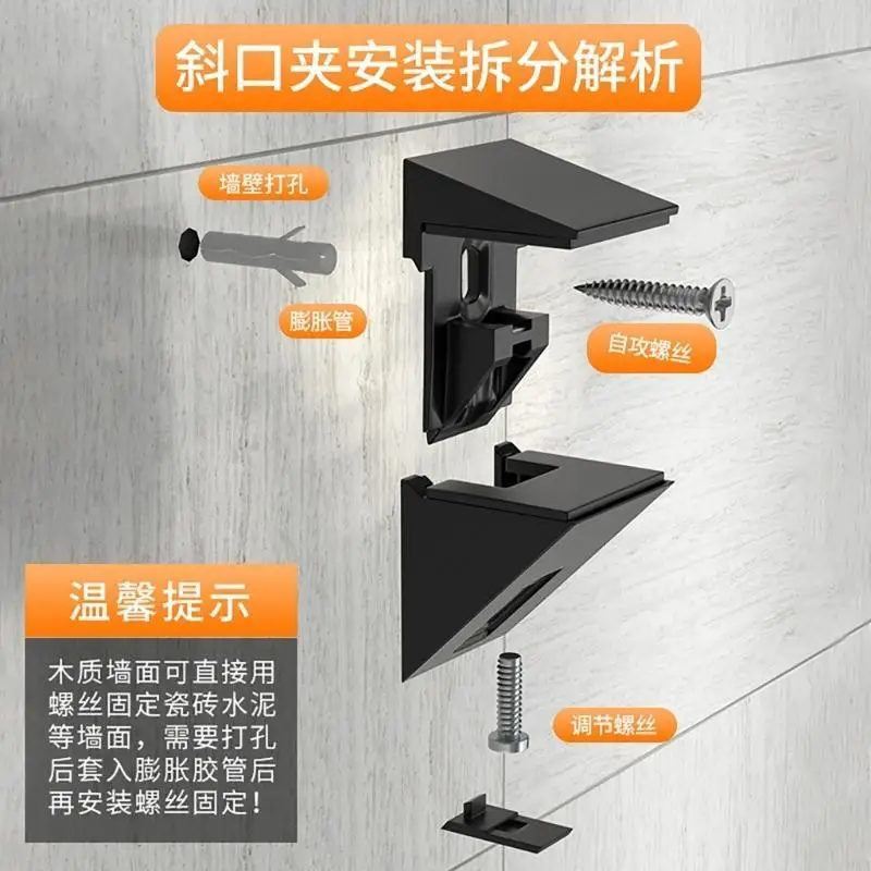 X9FA Multipurpose Glass Clamp Support for Shelving System Adjustable Holders