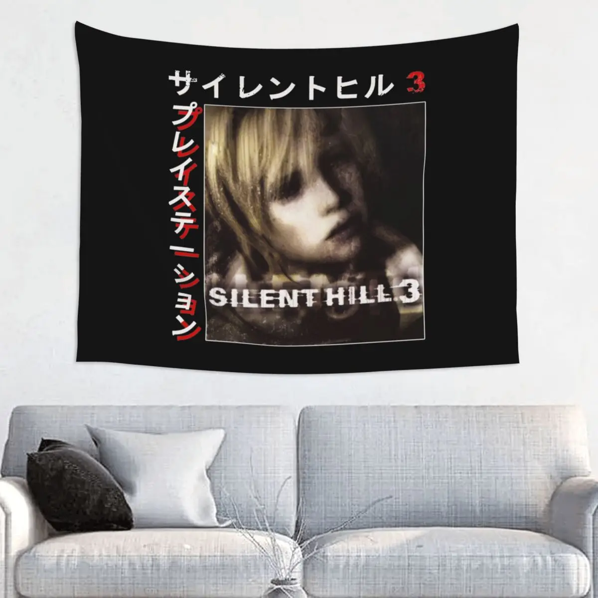 

Silent Hill 3 Tapestry Hippie Polyester Wall Hanging Horror Game Home Decor Table Cover Mandala Tapestries