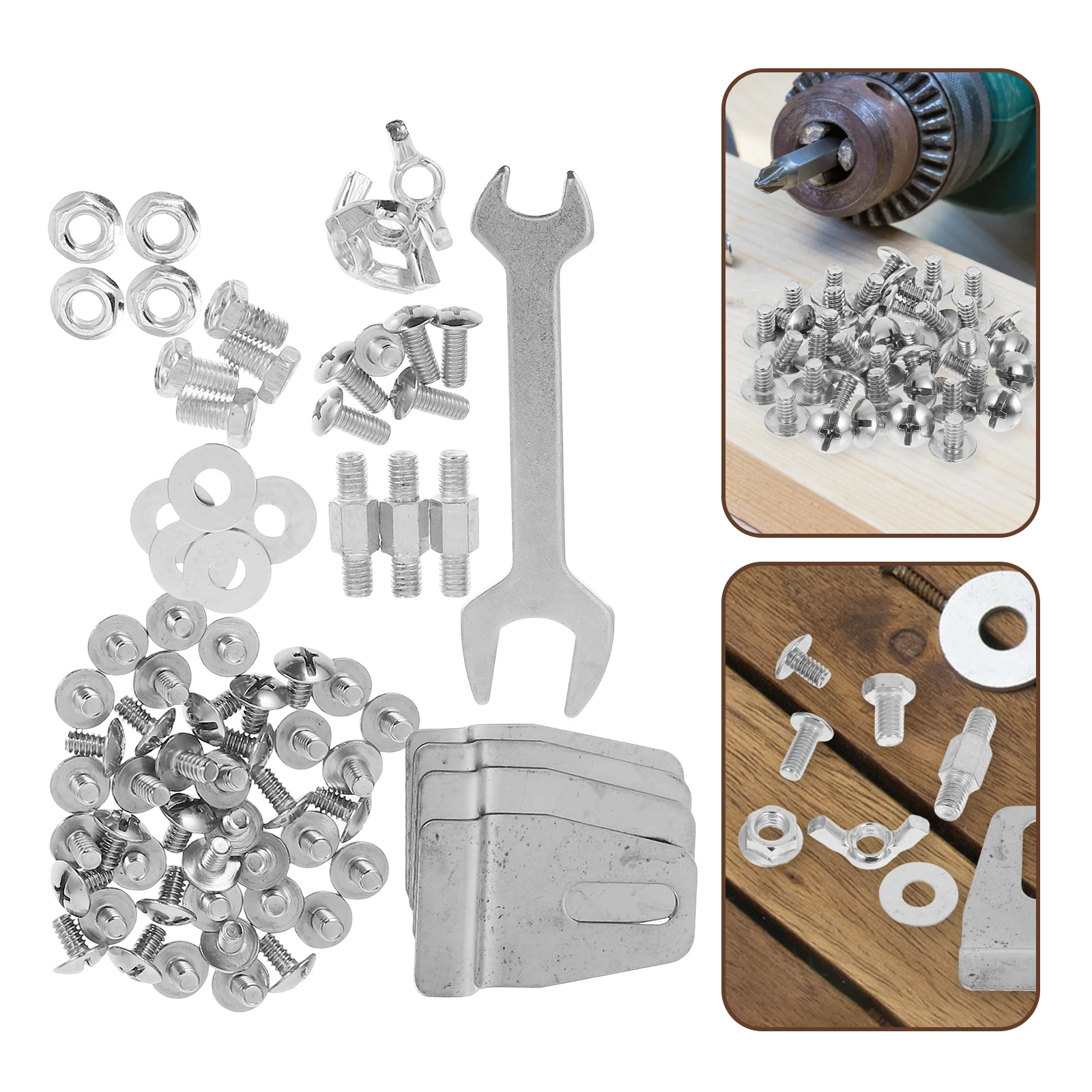 

1 set 1 Stainless Steel Patio Replacement Hardware Kit Outdoor Accessories Tools Durable Metal Parts Screws Bolts Set For Small