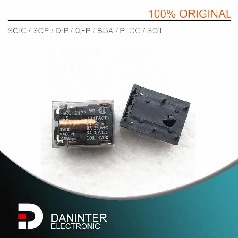 2Pcs/Lot  NEW   G6CU-2117P-US  G6CU-2117P  3VDC G6CU-2117P-US-3VDC 6PIN