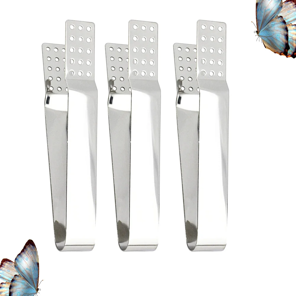 

Stainless Steel Bag Tongs Squeezer Mini Food Clips Heat Resistant Corrosion Proof Long Handle Easy to Use for Black Green Oolong